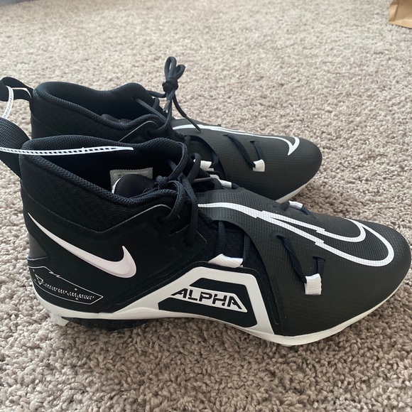 Nike Alpha Menace Detachable Football Black Cleats DR5662-001 Mens Size 13 Wide - Picture 3 of 7